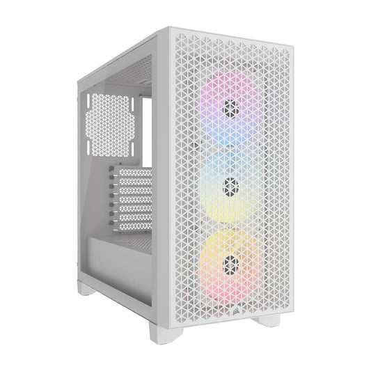 CORSAIR 3000D RGB AIRFLOW TEMPERED GLASS MID-TOWER, WHITE