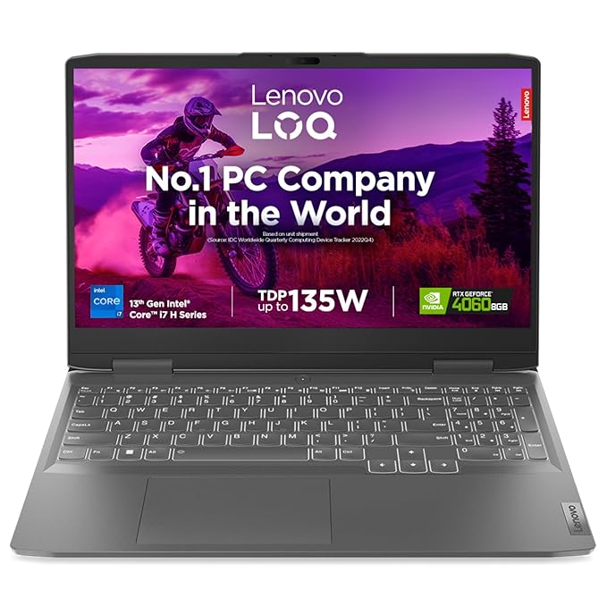 LENOVO LOQ INTEL CORE I7 13TH GEN 13620H - (16 GB/512 GB SSD/WINDOWS 11 HOME/6 GB GRAPHICS/NVIDIA GEFORCE RTX 4050) 15IRH8 GAMING LAPTOP (15.6 INCH, STORM GREY, 2.4 KG, WITH MS OFFICE)