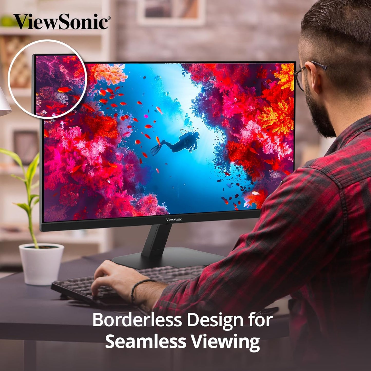 ViewSonic VA2708-2K-MHD 27-inch (68.58cm) 2K QHD SuperClear®IPS Monitor, HDR10, 100Hz, 1ms, 16.7m Colors, sRGB 111%, Dual Speakers, Dual HDMI 2.0, DP, Eye ProTech+, Slim Design