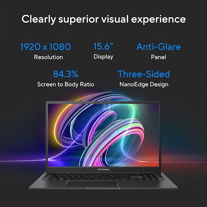 ASUS VIVOBOOK 15X INTEL CORE I3-1315U / 8GB DDR4 / 512GB PCIE 4.0 SSD / 15.6-INCH / FHD (1920 X 1080) 16:9 /INDIE BLACK /BACKLIT KB / WIN 11 HOME / MS OFFICE LAPTOP K3504VAB-NJ321WS