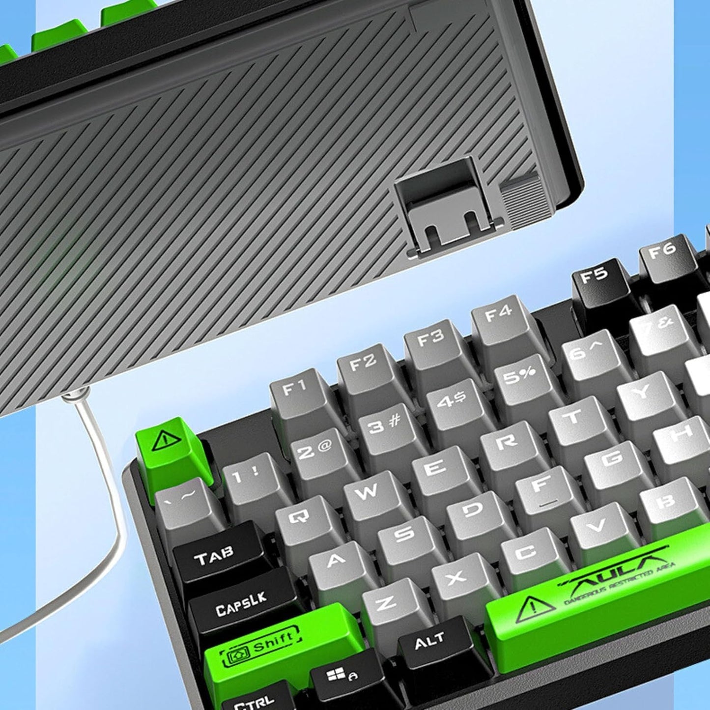 AULA F2088PRO BLACK GREY GREEN MECHANICAL GAMING KEYBOARD