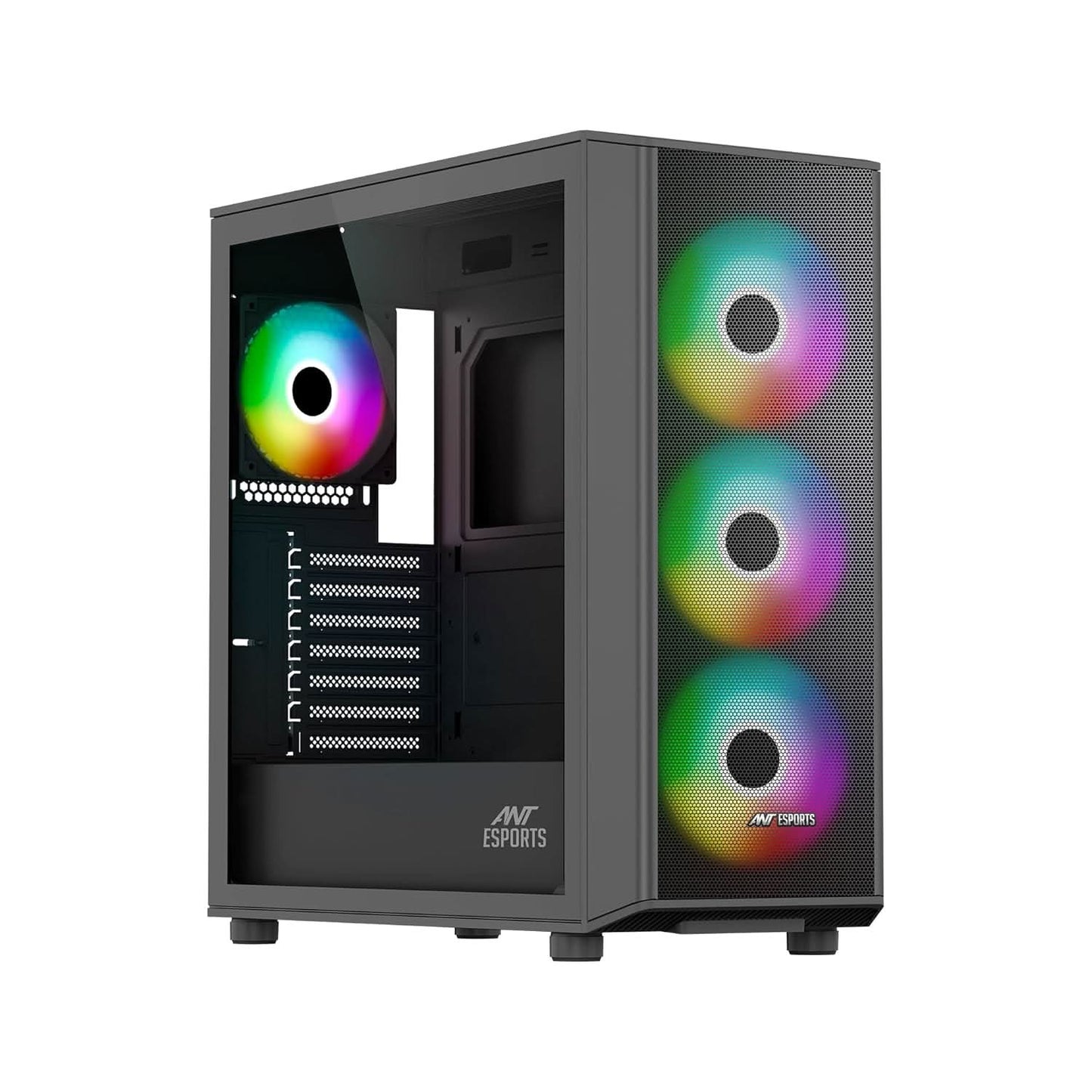 Ant Esports 411 Air Mid-Tower Computer Case/Gaming Cabinet - Black