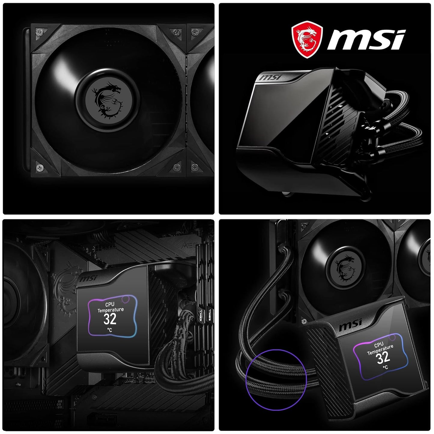 MSI MAG CORELIQUID S360 360MM AIO LIQUID COOLER BLACK