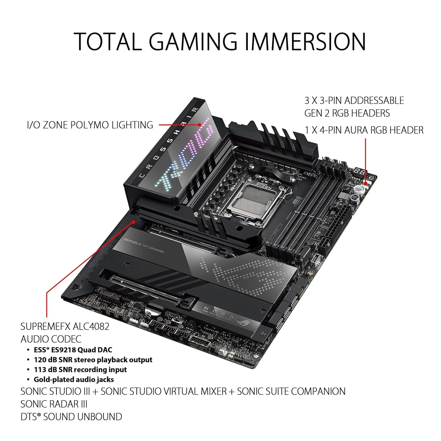 ASUS X670E CROSSHAIR HERO AMD AM5 MOTHERBOARD