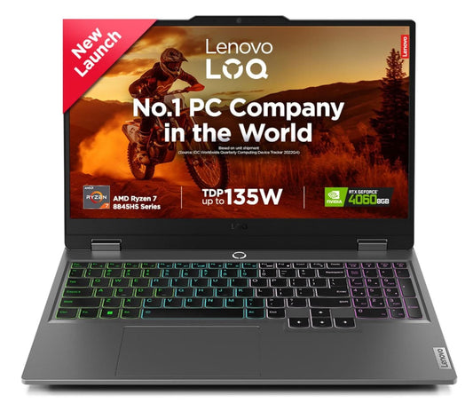 LENOVO LOQ 2024 AMD RYZEN 7 8845HS 15.6 INCH (39.6CM) 144HZ 300NITS FHD IPS GAMING LAPTOP (16GB/1TB SSD/NVIDIA RTX 4060 8GB GRAPHICS/100% SRGB/WIN 11/ OFFICE 2021/3 MON. GAME PASS/GREY/2.4KG), 83DX000MIN