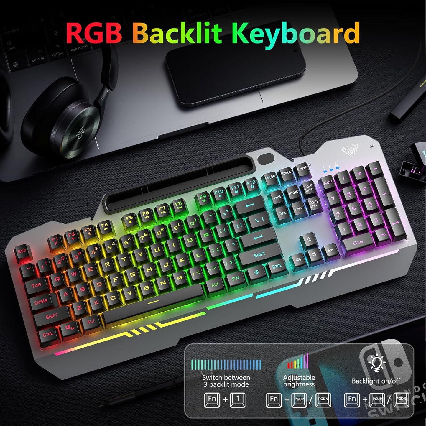 Aula T102 Membrane Gaming Keyboard