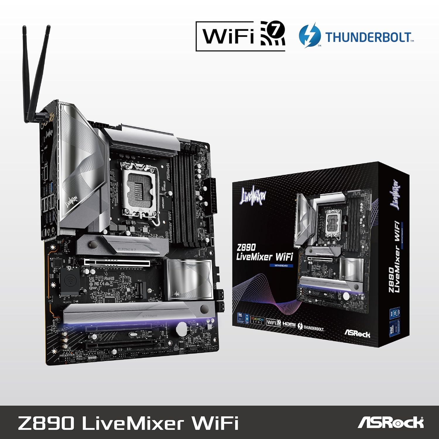 ASROCK Z890 LIVE MIXER WIFI DDR5 INTEL MOTHERBOARD– Vishal Peripherals