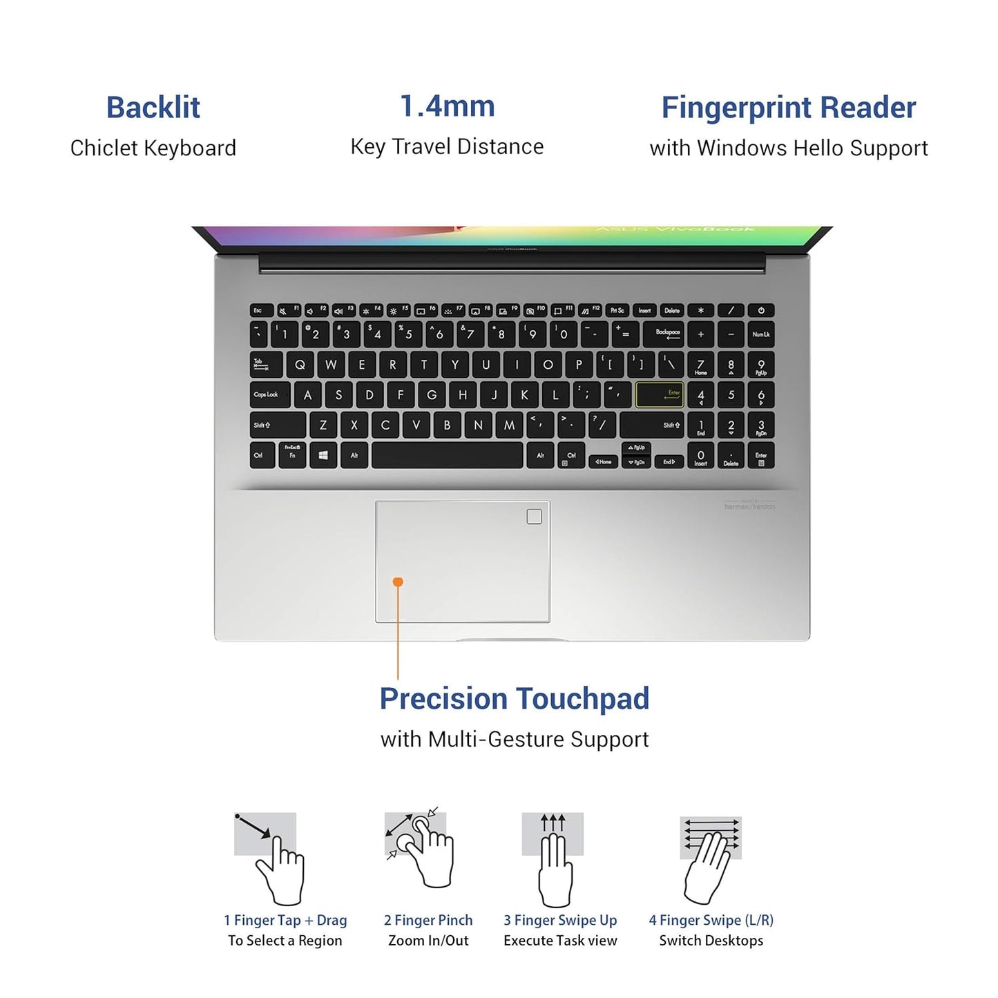ASUS VIVOBOOK ULTRA 15 (2020) INTEL CORE I3-1115G4 11TH GEN, 15.6" (39.62 CM) FHD THIN AND LIGHT LAPTOP (8GB RAM/256GB NVME SSD/WINDOWS 10/OFFICE 2019/INTEGRATED GRAPHICS/WHITE/1.8 KG) X513EA-BQ313TS