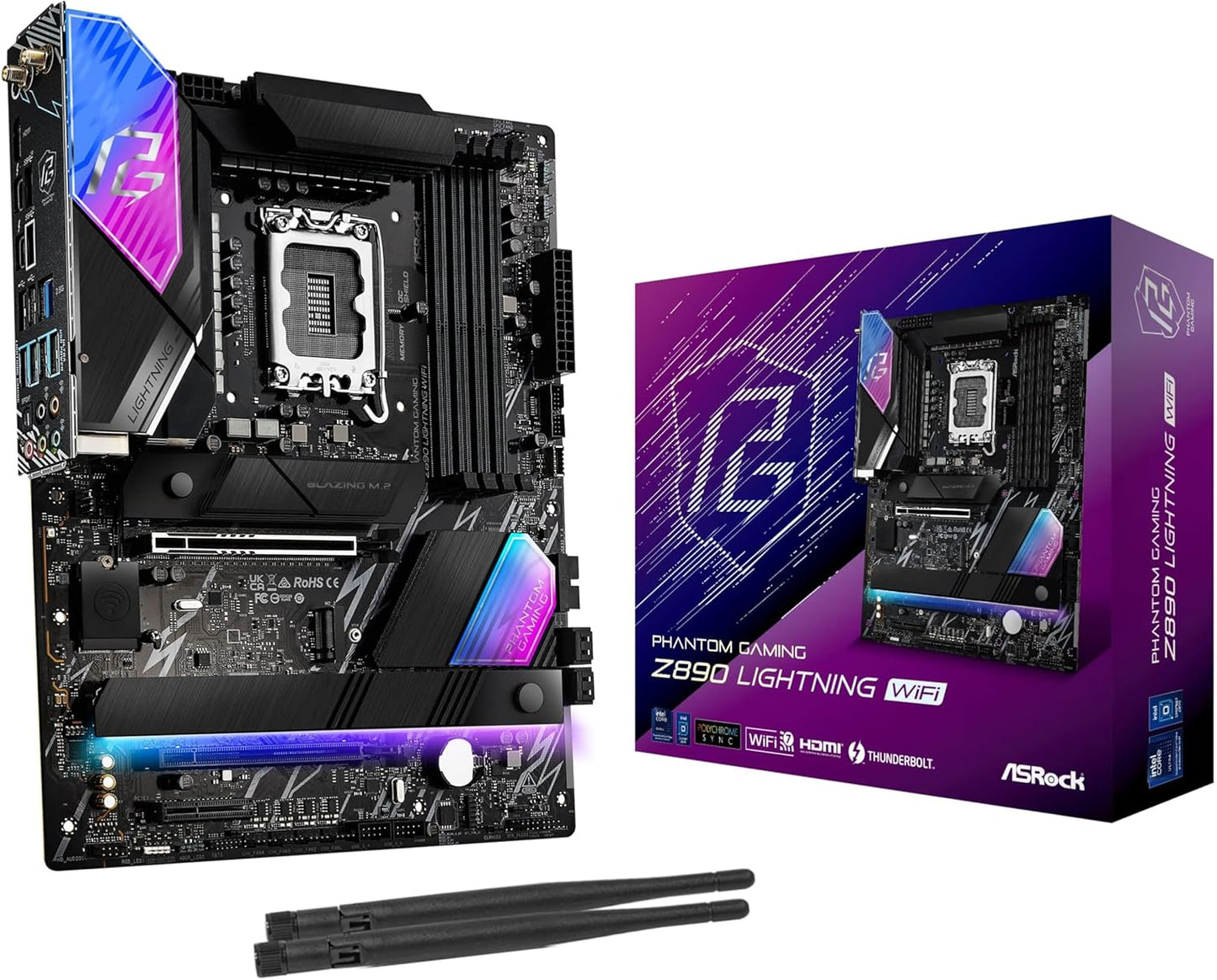 ASROCK Z890 LIGHTNING WIFI LGA 1851 ATX MOTHERBOARD