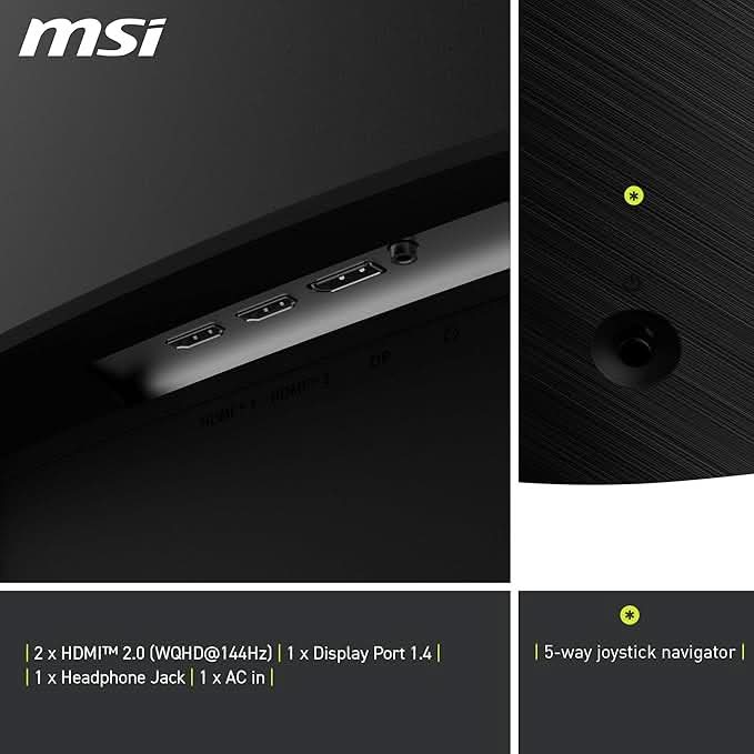 MSI MAG 32CQ6F 32 Inch WQHD, Rapid VA Monitor