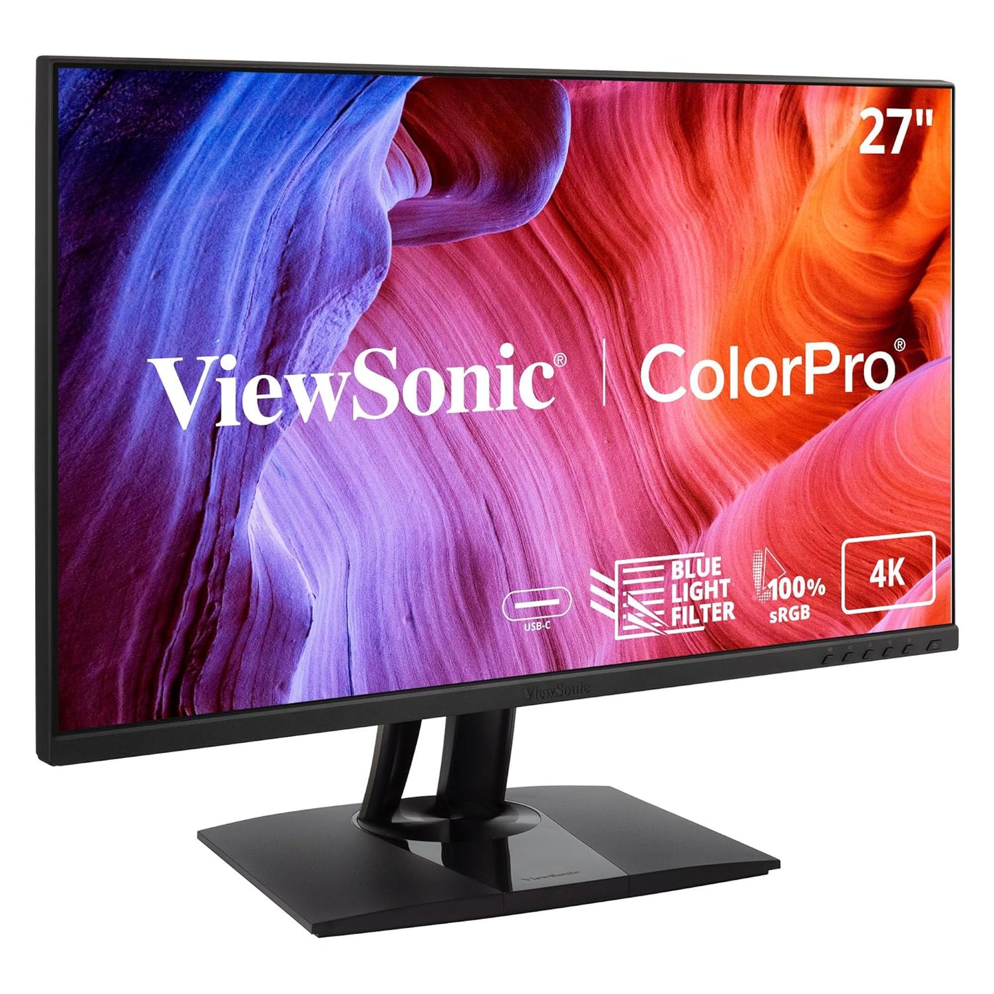 ViewSonic VP2756-4K 68.58Cm (27") 4KUHD Monitor | Pantone Validated | 100% sRGB| Factory Pre-Calibrated Monitor 60W Charge Back USB-C, CAM/CAD Mode, Powerful Color, Delta E<2 Regist6-4K