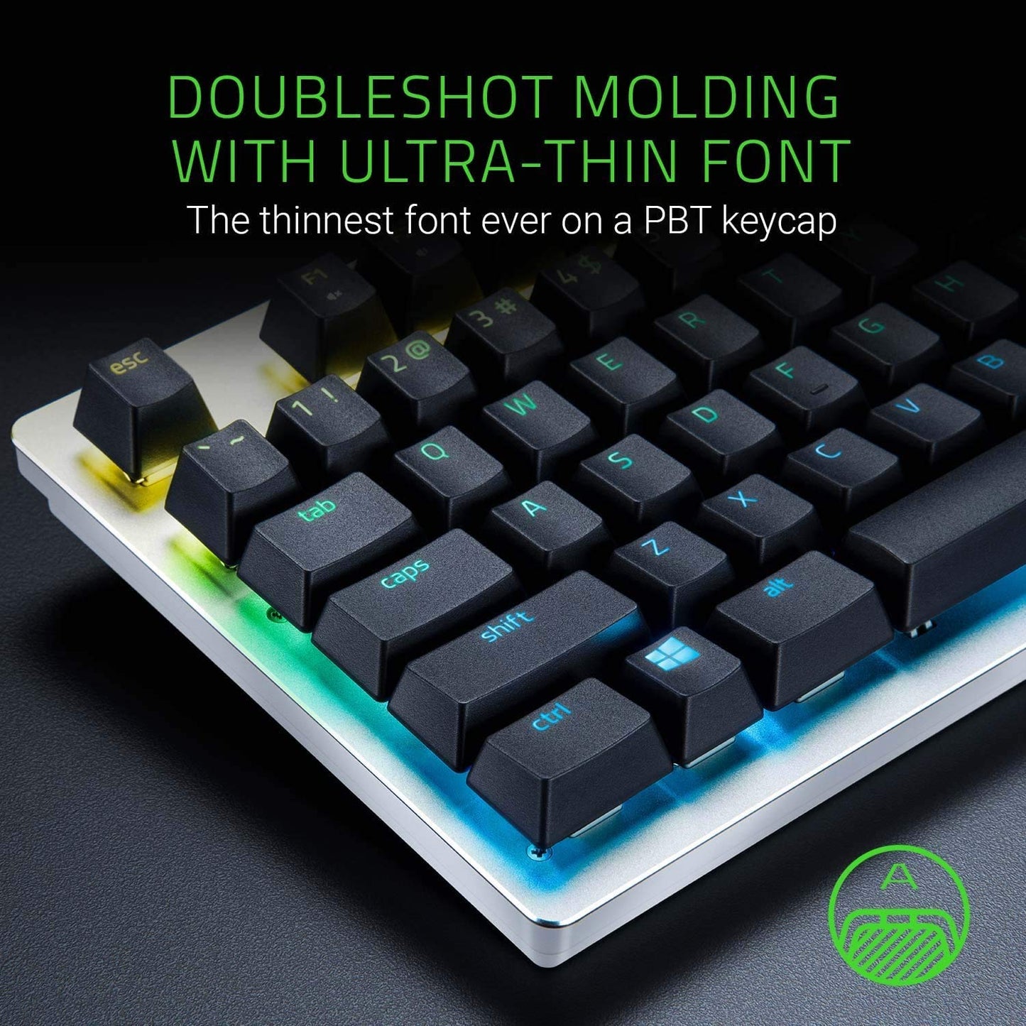 RAZER PBT KEYCAP UPGRADE SET - MERCURY WHITE - FRML PACKAGING