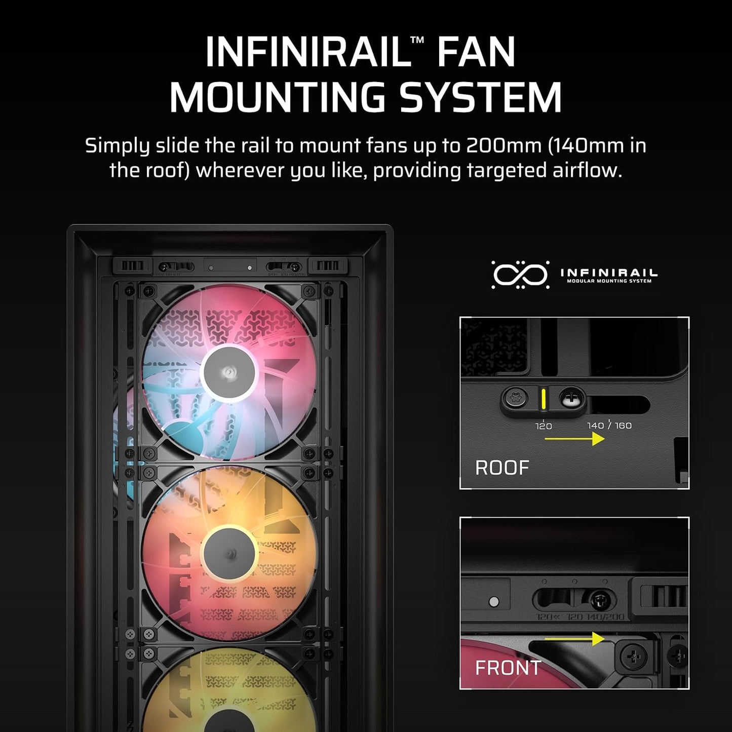CORSAIR Frame 5000D RS ARGB Modular Mid-Tower PC Case, Black-CC-9011309-WW
