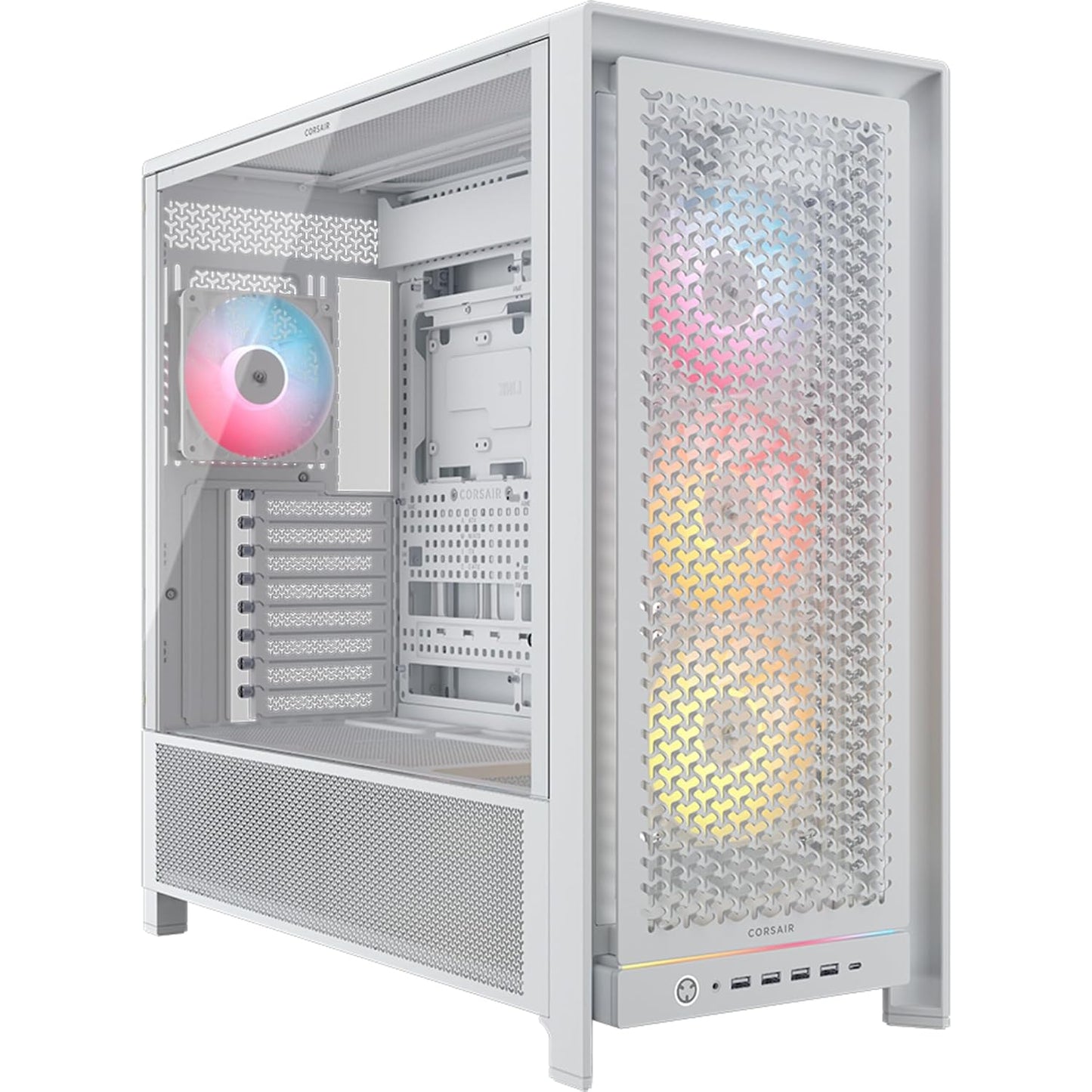 CORSAIR Frame 5000D RS ARGB Modular Mid-Tower PC Case, White (CC-9011310-WW)