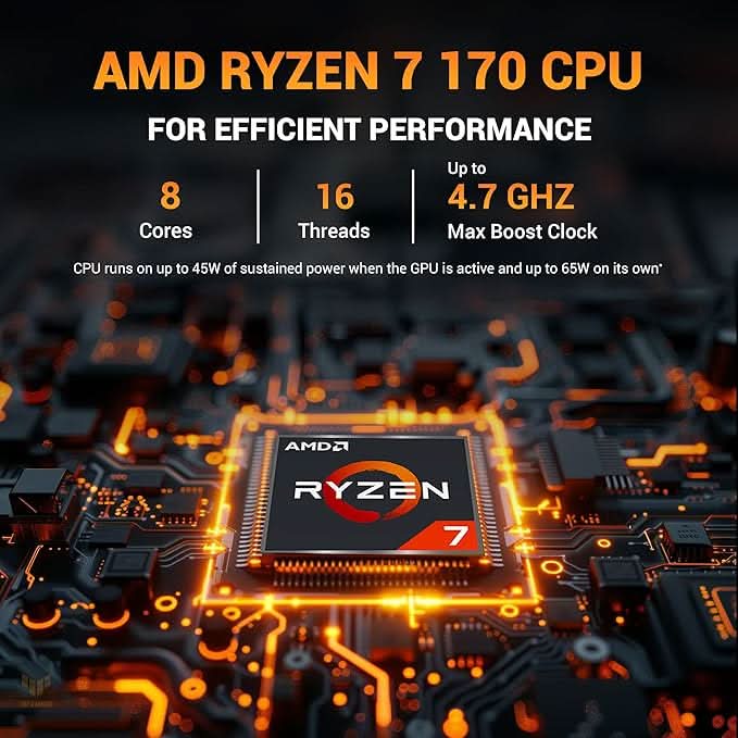 ASUS TUF GAMING A16, AMD R7 170, RTX4050 6GB, 16GB, 512GB SSD, 16.0 WUXGA, Backlit Chiclet Keyboard 1-Zone RGB, 56Whr, OFFICE HOME 2024 (IN)+M365 BASIC, Black