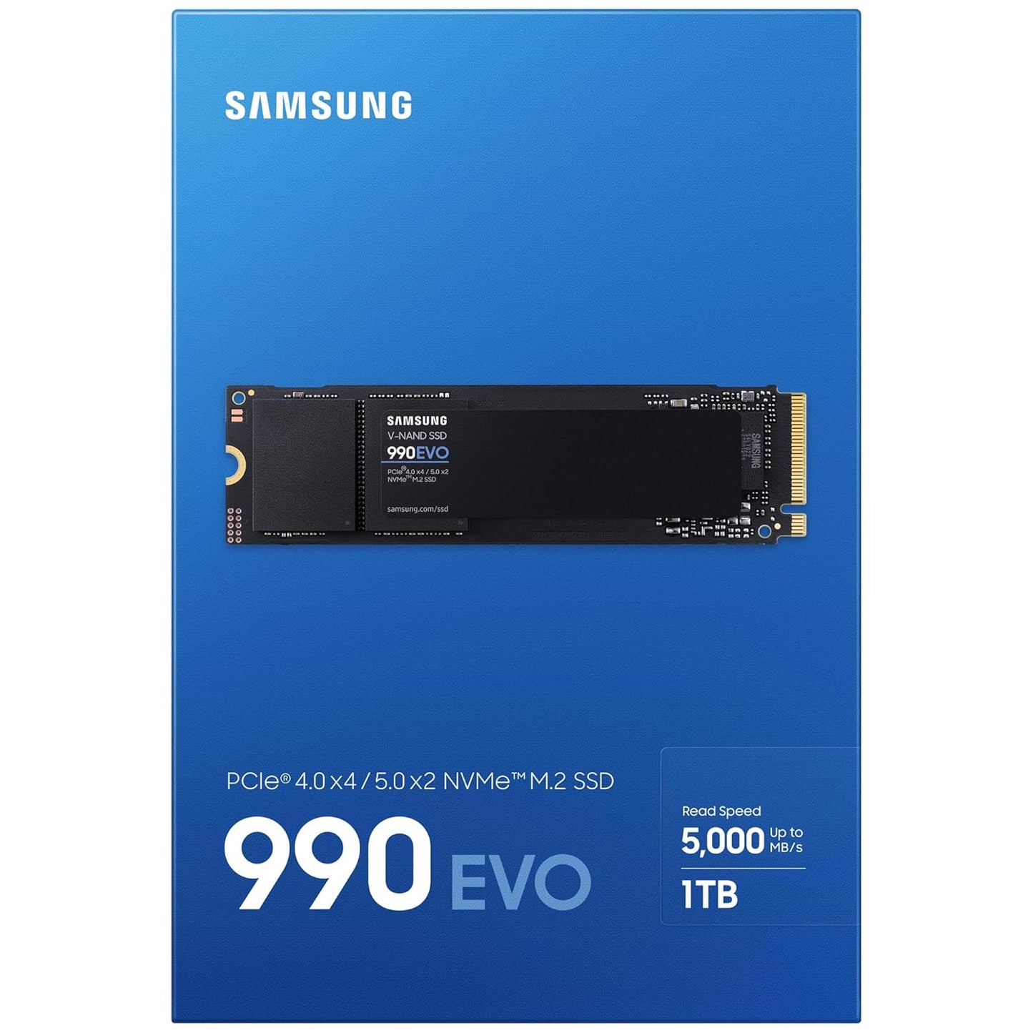 SAMSUNG 990 EVO PLUS SSD 1TB, PCIE 5.0 X2 M.2 MZ-V9E1T0BW
