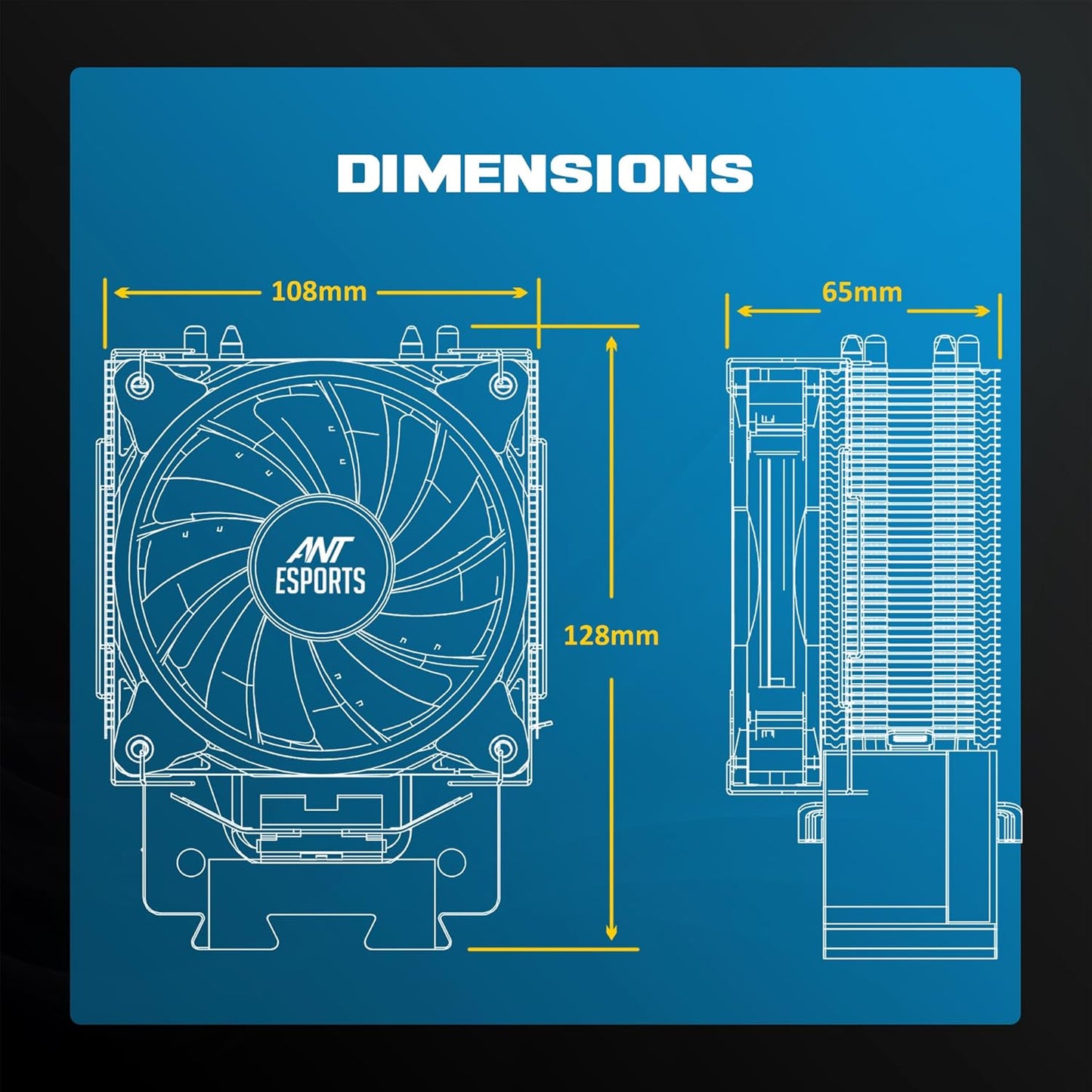 ANT ESPORTS ICE-C200 V2 LED FAN