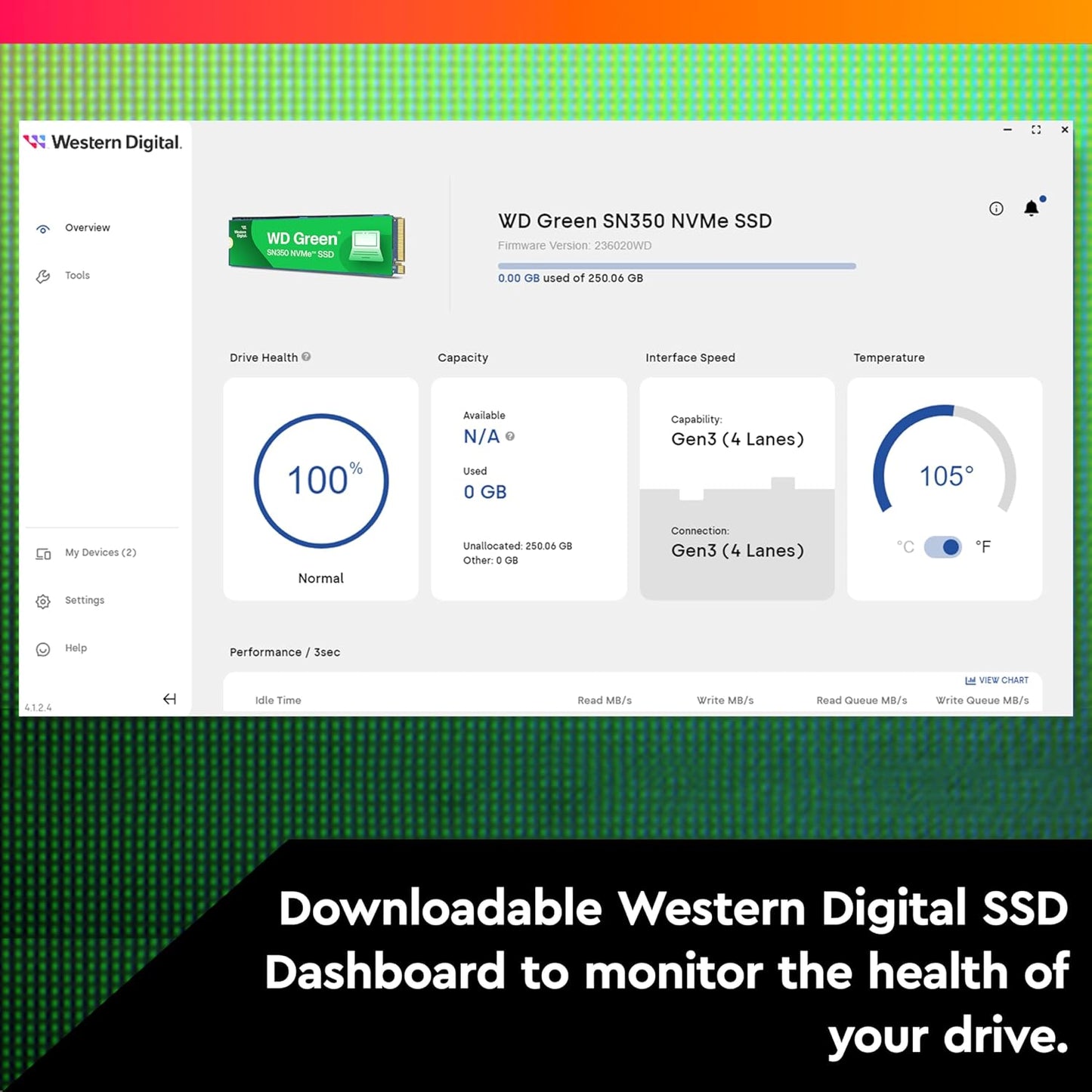 WESTERN DIGITAL GREEN SN350 NVME 1TB, (WDS100T3G0C)