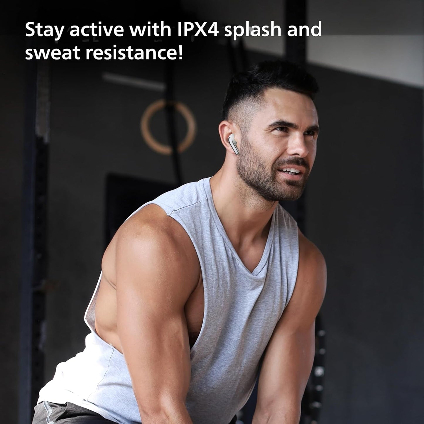 PHILIPS AUDIO TAT1179WT/94 TRUE WIRELESS IN EAR EARBUDS WITH POCKET SIZED CHARGING CASE, PLAY TIME UPTO 45HRS, 10MM DYNAMIC DRIVERS, INBUILT MIC, IPX4 SPLASH & SWEAT RESISTANT (WHITE)