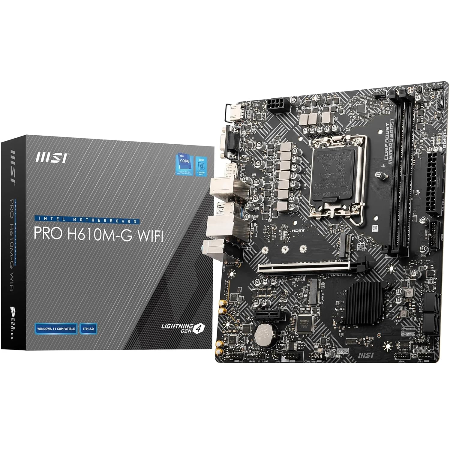MSI PRO H610M-G WIFI DDR5 MOTHERBOARD