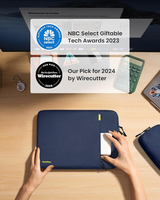 TOMTOC DEFENDER-A13 LAPTOP SLEEVE KIT 13 INCH-NAVY BLUE