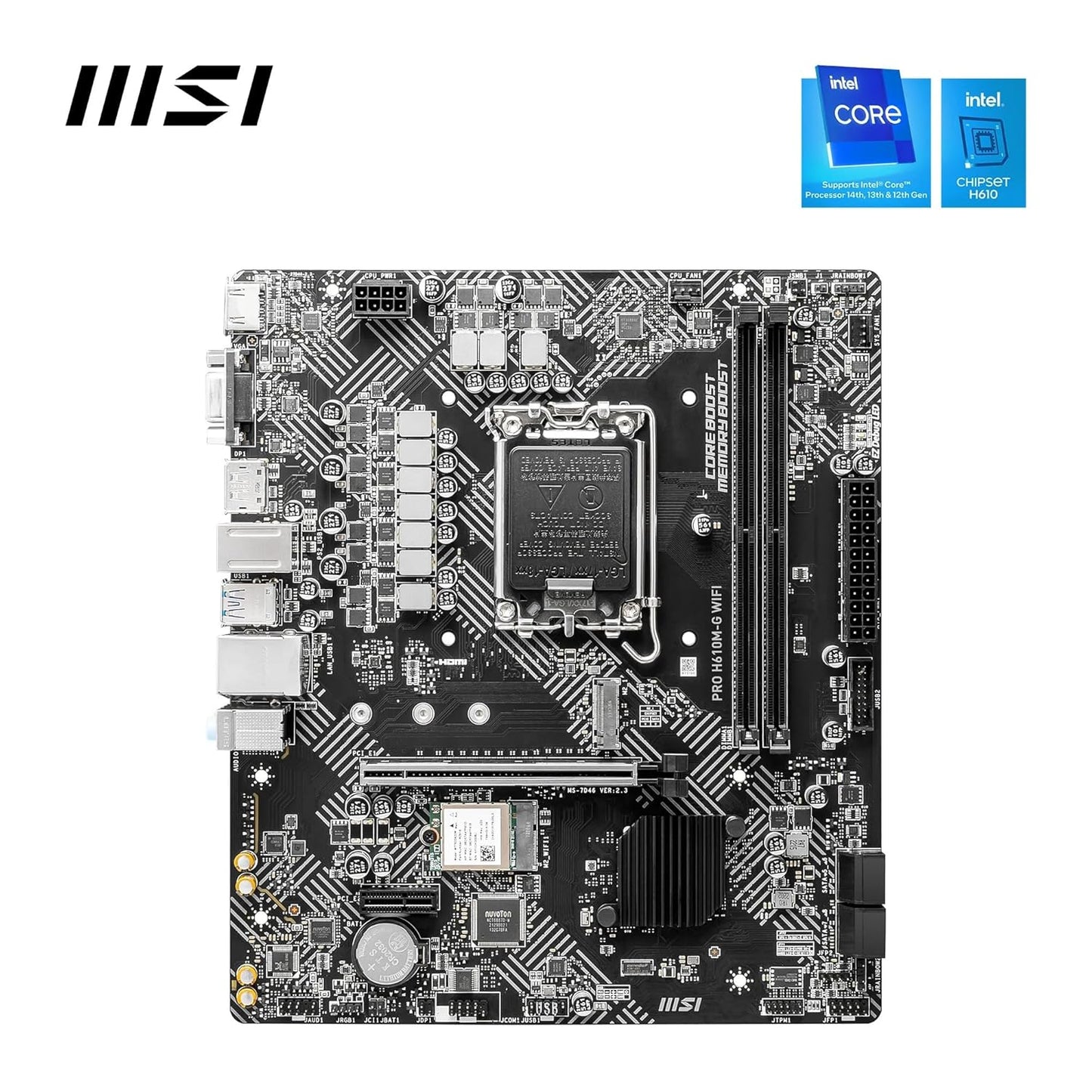 MSI PRO H610M-G WIFI DDR5 MOTHERBOARD