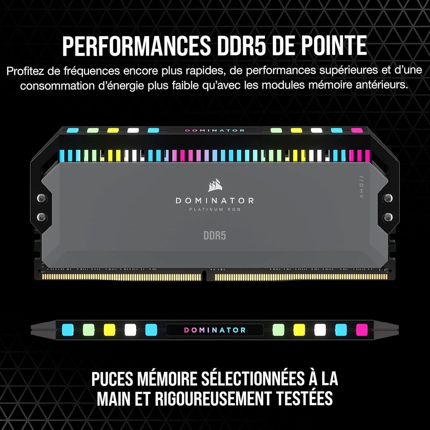 CORSAIR DOMINATOR PLATINUM RGB DDR5 RAM 64GB (2x32GB) 6000MHz CL30- Gray (CMT64GX5M2B6000Z30)