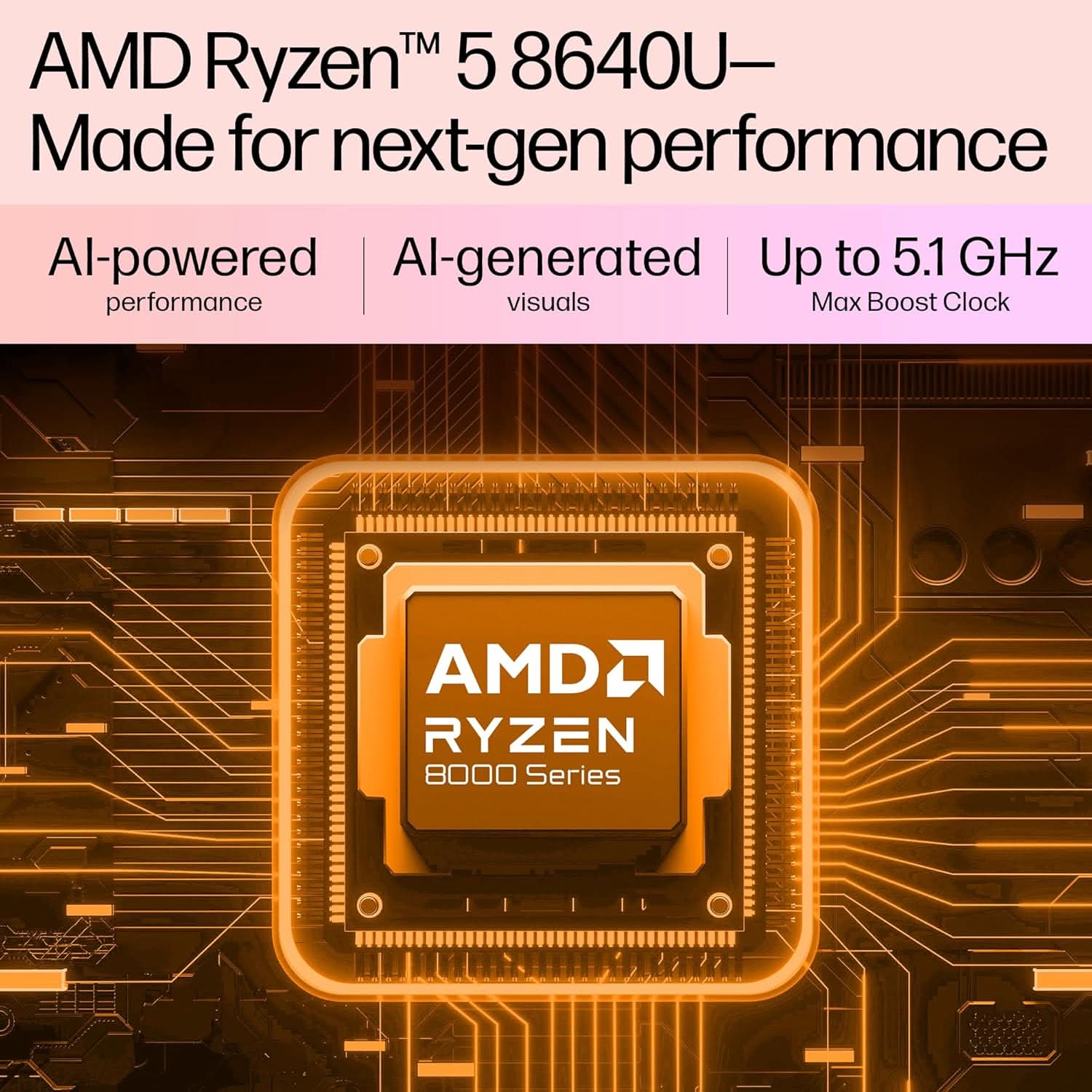 HP PAVILION AERO AI LAPTOP, AMD RYZEN 5 8640U, 16 TOPS, 16GB LPDDR5X,
