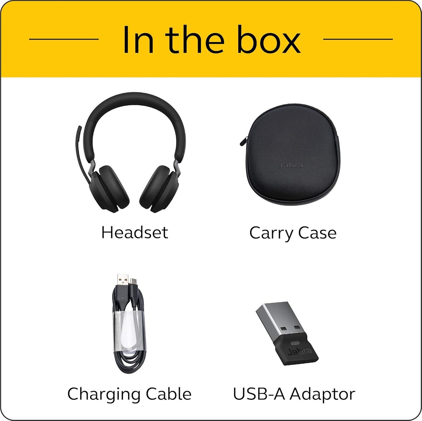 Jabra Evolve2 65 Link 380A MS Stereo Wireless Headset