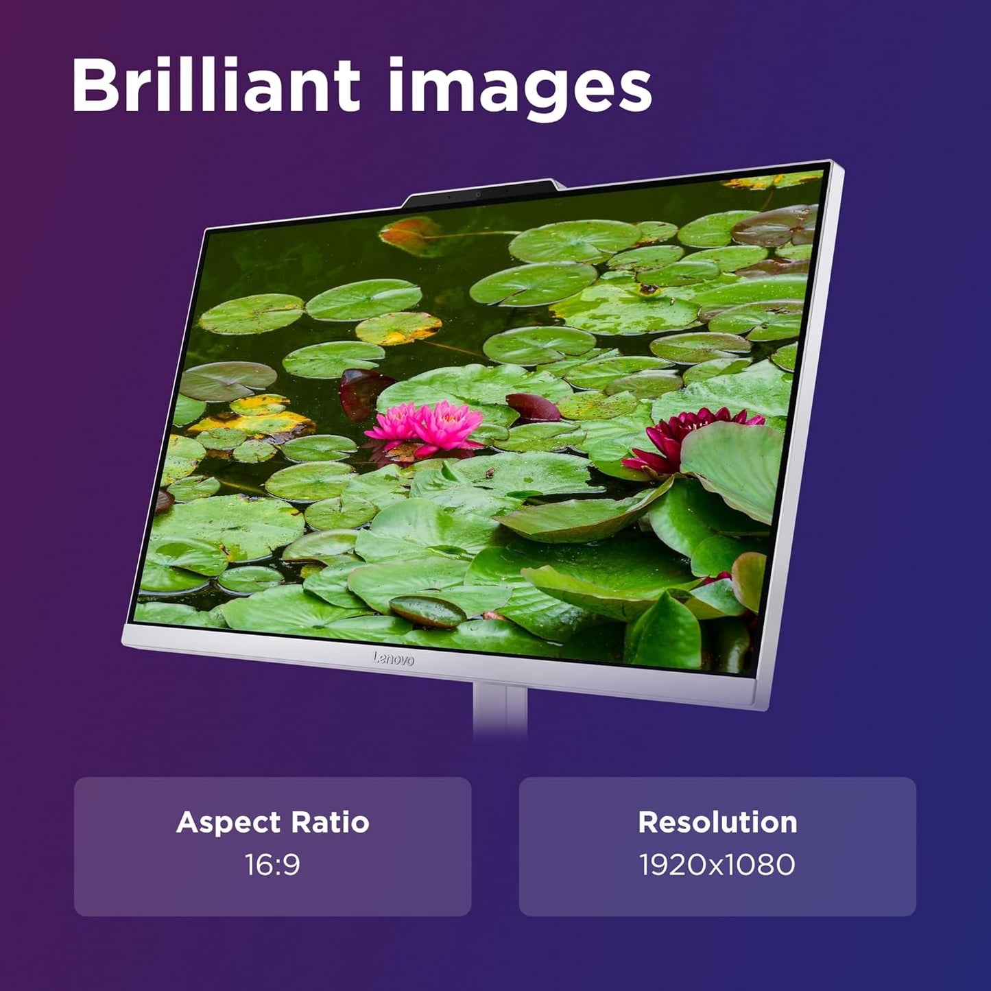Lenovo A100 All in one Intel Core i3-N305 23.8" FHD (1920x1080) 3-Side Edgeless All-in-One Desktop (8GB/512GB SSD/Win11/MS Office 2024/5MP Camera/USB Calliope Keyboard & Mouse) F0J6005GIN