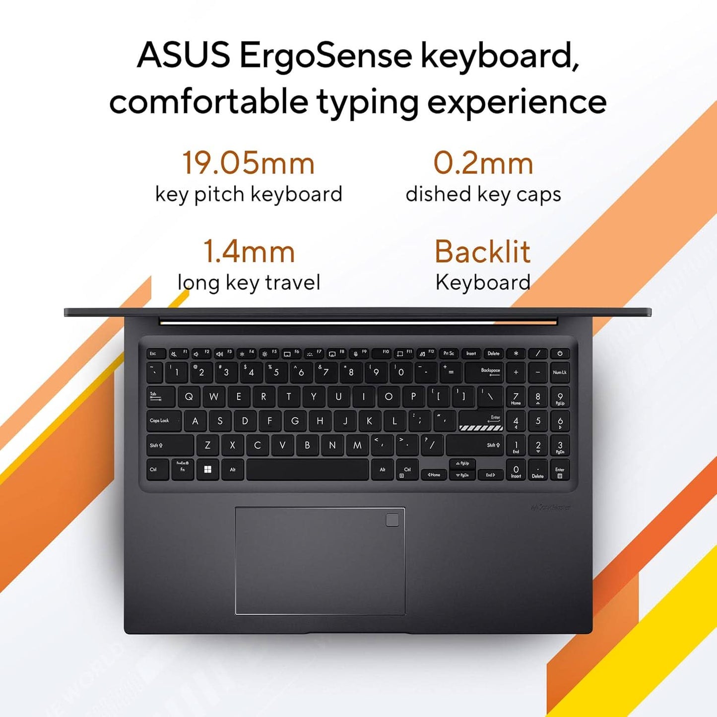 ASUS Vivobook 16 (2023), AMD Ryzen 7 7730U, 16 inch (40.64 cm) WUXGA, Thin & Light Laptop (16GB/512GB SSD/Windows 11/Office 2021/Alexa Built-in/Backlit KB/FP Sensor/Indie Black/1.88 kg), M1605YA-MB741WS