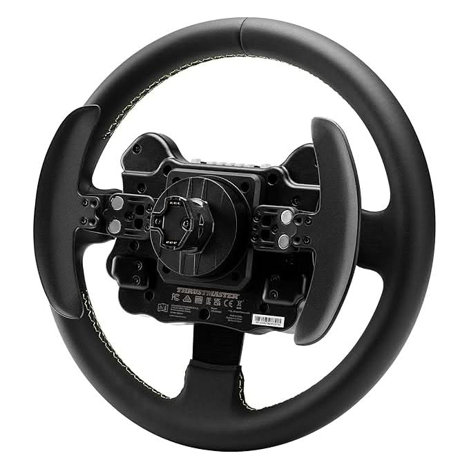 Thrustmaster EVO Racing 32R Round Leather-Wrapped Gaming Wheel and Detachable Hub, For PC and Consoles