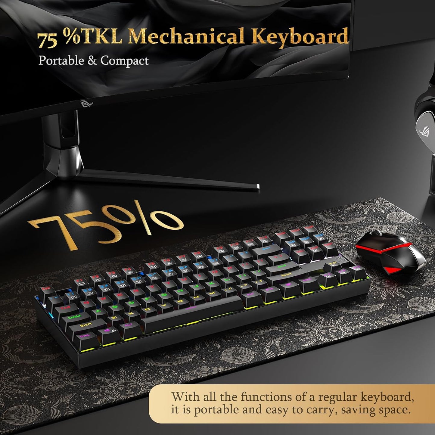 REDRAGON K552 RAINBOW KUMARA (RED SWITCH)