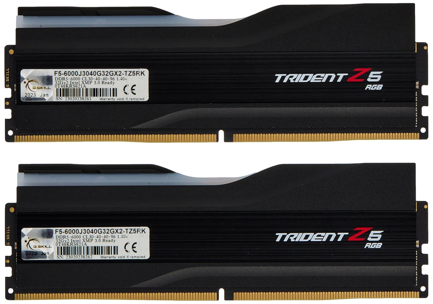 GSKILL TRIDENT Z5 RGB (INTEL XMP) 64GB (2 X 32GB) DDR5 6000 MHZ CL30-40-40-96 1.40V DUAL CHANNEL DESKTOP MEMORY/RAM - F5-6000J3040G32GX2-TZ5RK