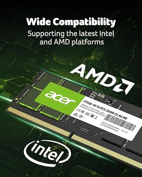 Acer 32 GB DDR5 LAPTOP 5600MHZ RAM