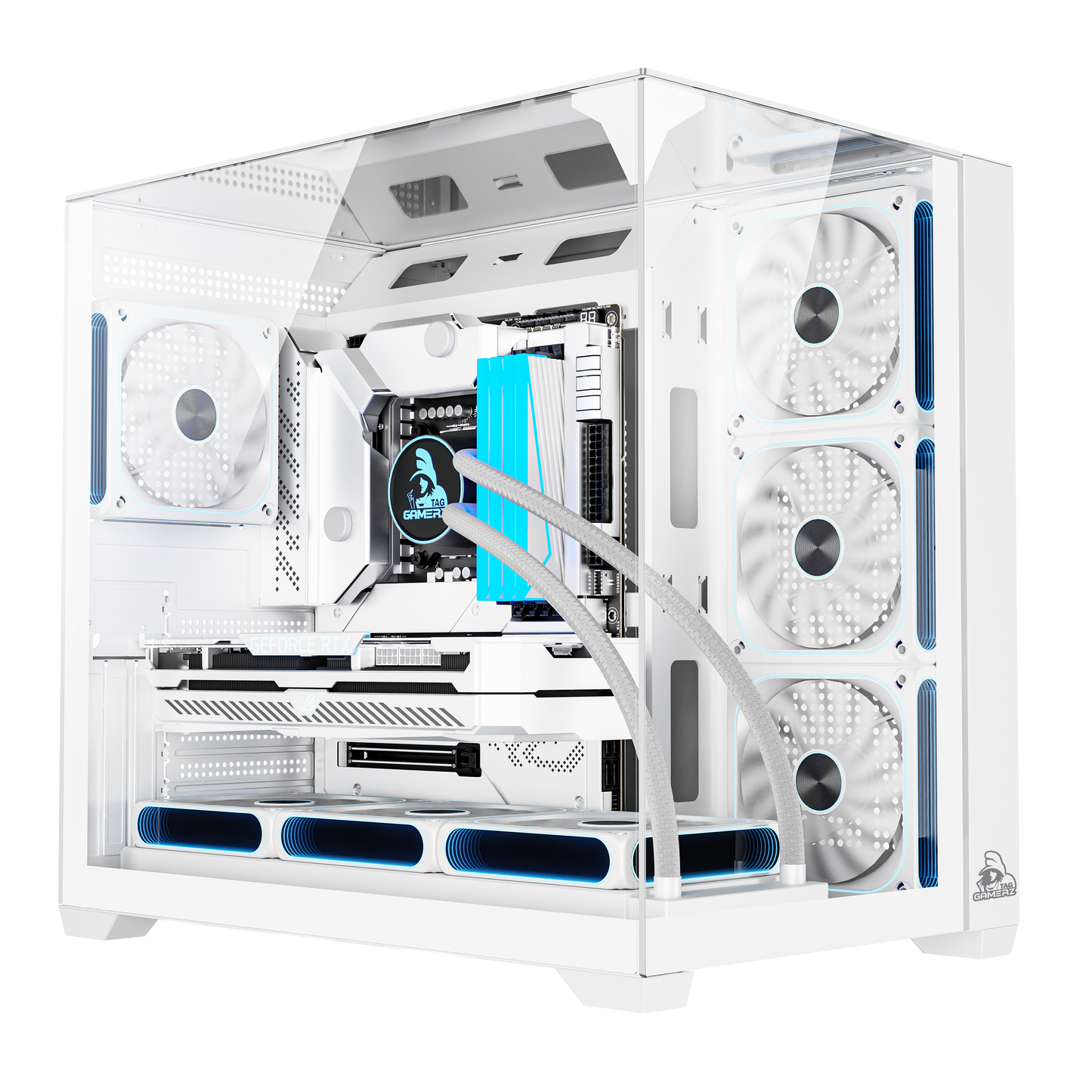 TAG Gamerz Orion Gaming Mid Tower Cabinet White