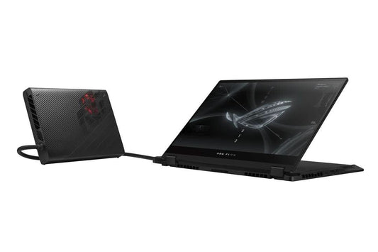 ASUS ROG FLOW X13 SUPERNOVA EDITION R9-5980HS/ GC31 E-GPU (RTX3080-16GB) + GTX1650- 4GB/ 16G+16G/ 1T SSD/ 13.4 UHD (TOUCH)/ BACKLIT/ 62WHR/ WIN 10/ OFFICE HOME & STUDENT 2019/ PEN, SLEEVE/ MCAFEE(1 YEAR)/ 2G-OFF BLACK(SUPERNOVA) LAPTOP GV301QH-K5459TS