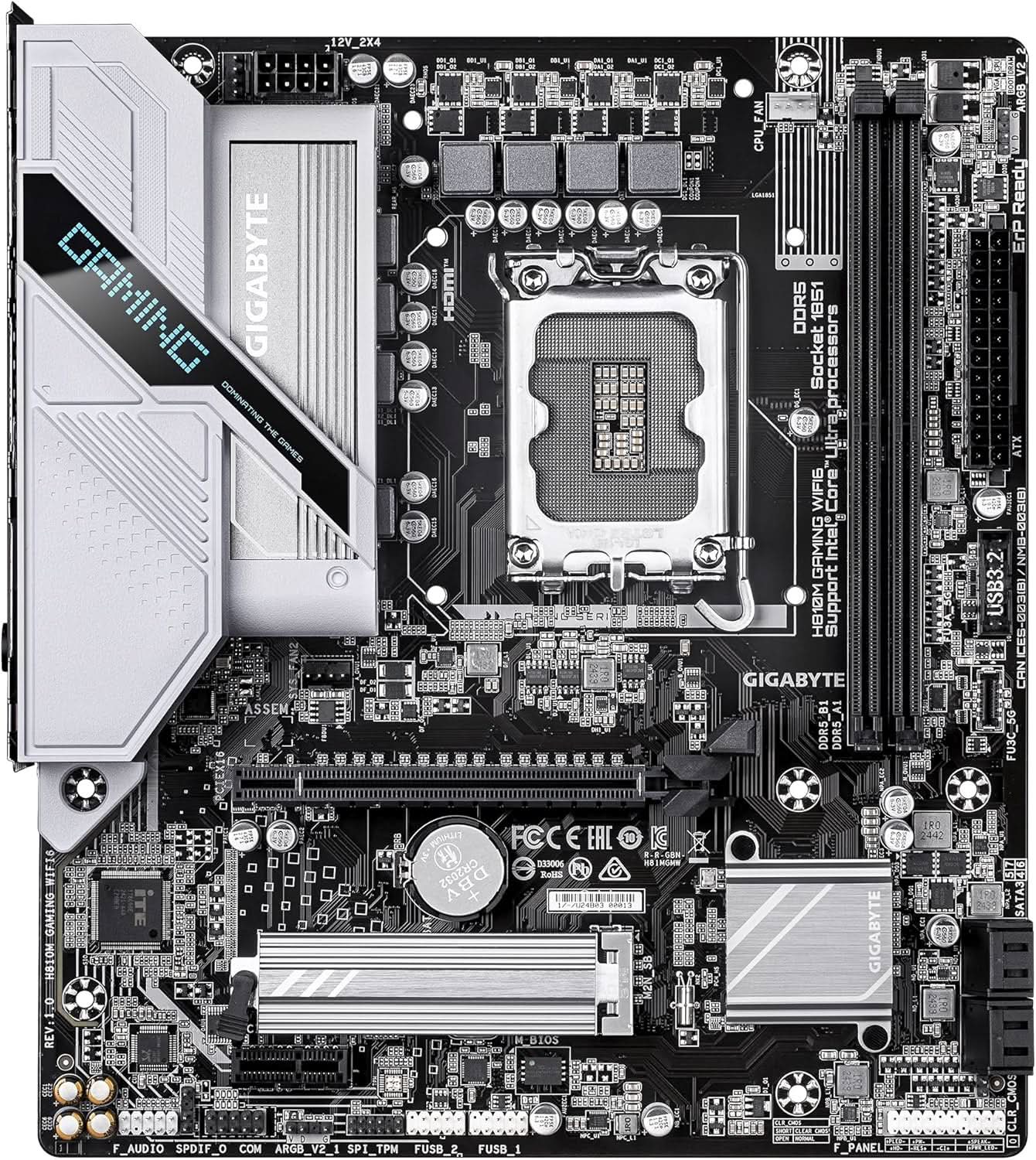 GIGABYTE H810M Gaming WIFI6 Intel Core Ultra (Series 2) LGA 1851 Motherboard