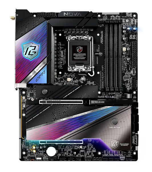 ASRock Intel Core Ultra Z890 Nova WiFi 7 Phantom Gaming ATX Motherboard