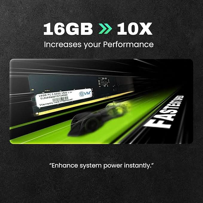 EVM 16GB 6000 MHz High-Performance DDR5 Desktop RAM