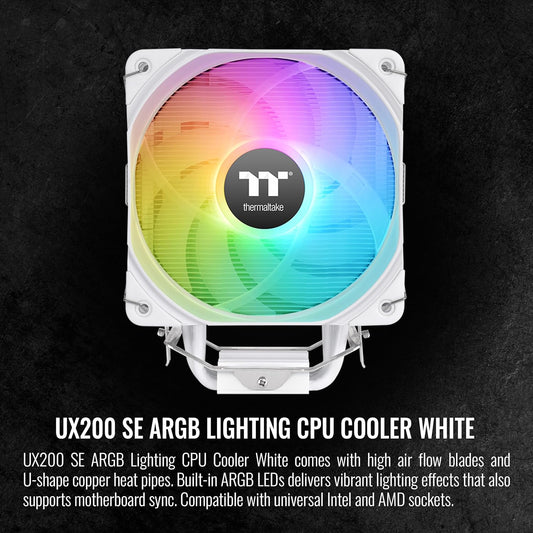 THERMALTAKE UX200 SE ARGB LIGHTING CPU COOLER WHITE CL-P116-AL12SW-A