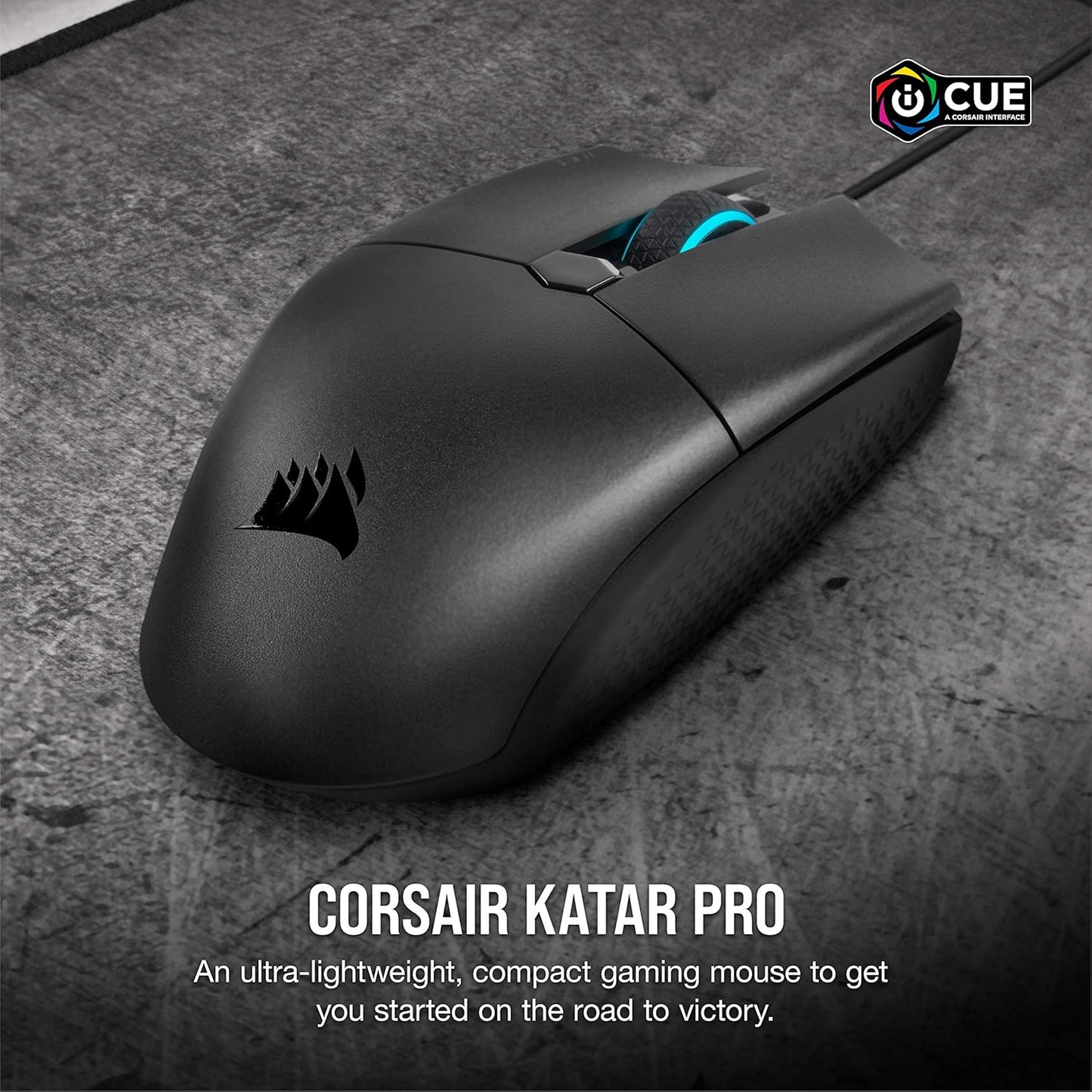 CORSAIR KATAR PRO GAMING MOUSE WIRED BLACK BACKLIT RGB LED 12400 DPI OPTICAL