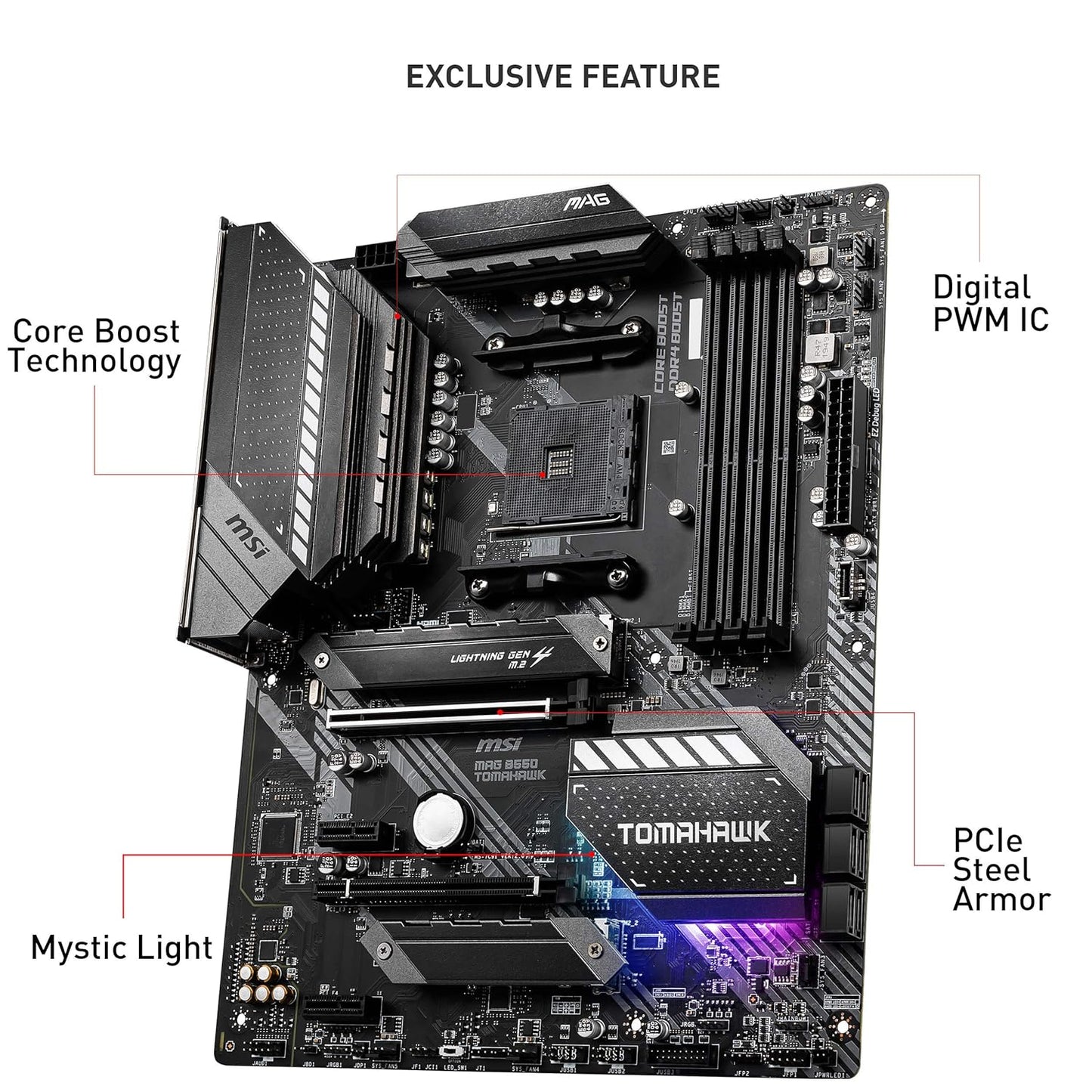 MSI MAG B550 TOMAHAWK AMD AM4 MOTHERBOARD