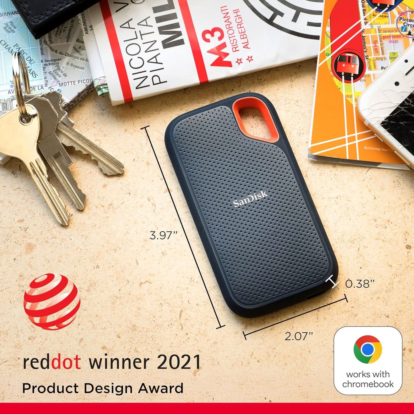 SANDISK 4TB EXTREME PORTABLE E61 SSD,BLACK COLOR