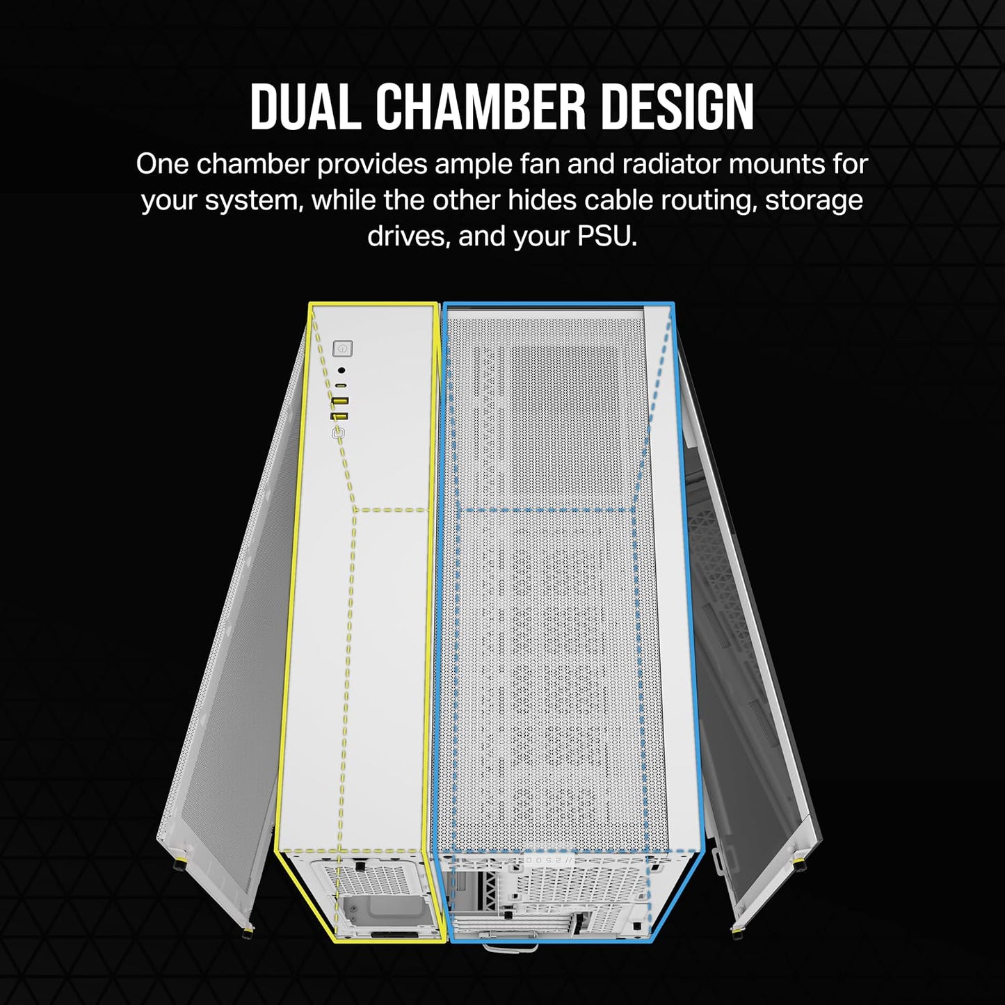 CORSAIR 2500X TEMPERED GLASS MID-TOWER, WHITE