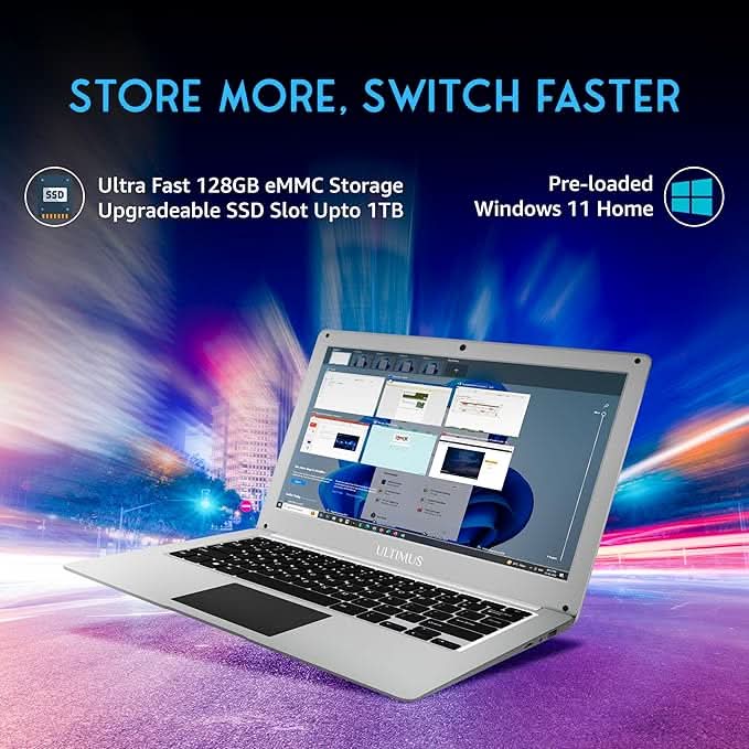 ULTIMUS ULTIMUS PRO [CDC-N4020C INTEL/4GB/128GB SSD/WIN11 HOME/14.0 INCH/INTEGRATED GRAPHICS /1 YEAR(S)/BLACK]