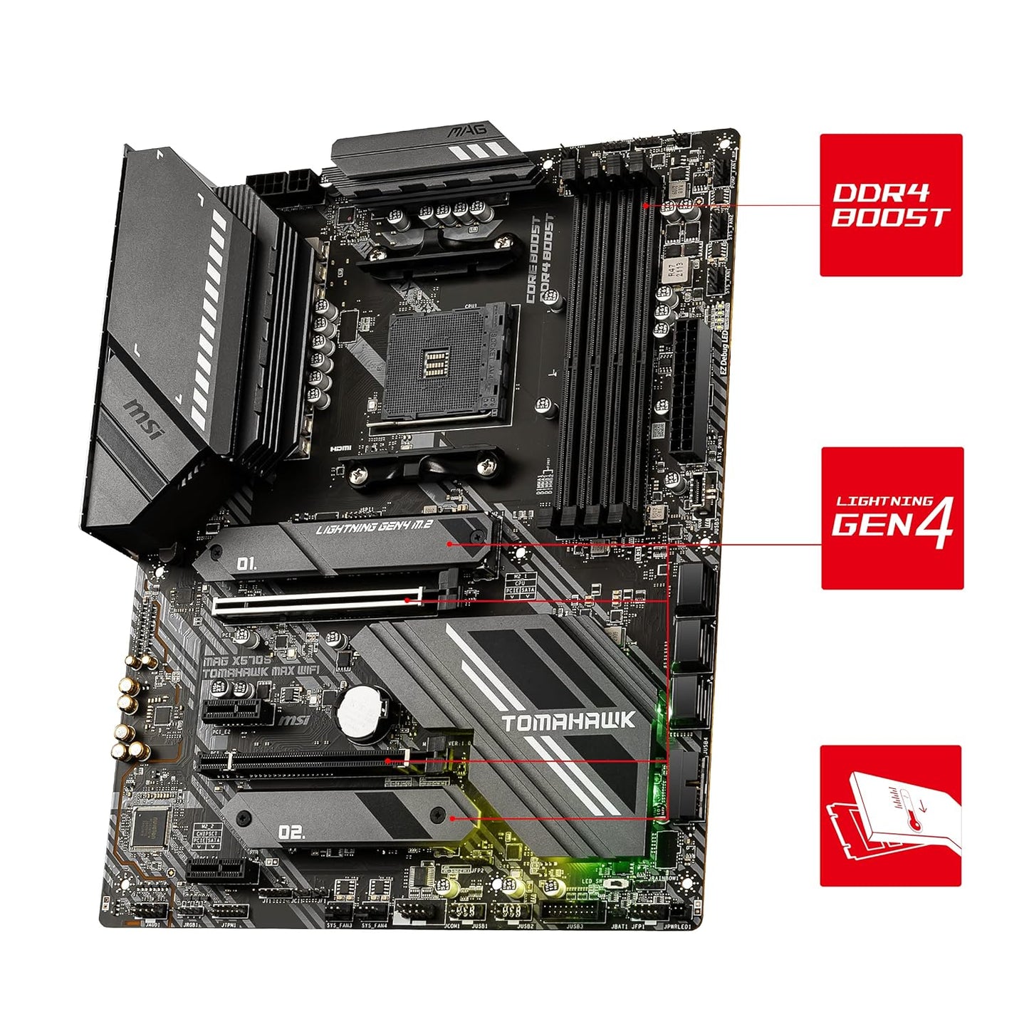 MSI MAG X570S TOMAHAWK MAX WIFI AMD AM4 MOTHERBOARD