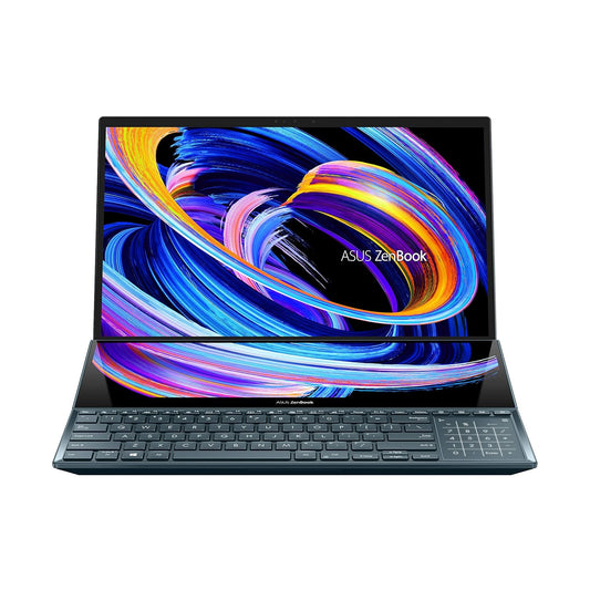 ASUS ZENBOOK PRO DUO 15 OLED (2021), INTEL CORE I9-10980HK 10TH GEN, 39.63CM (15.6") 4K DUAL-SCREEN TOUCH, CREATOR/GAMING LAPTOP, (32GB/1TB SSD/8GB RTX 3070/WIN 10/ BLUE/2.34 KG) UX582LR-H901TS
