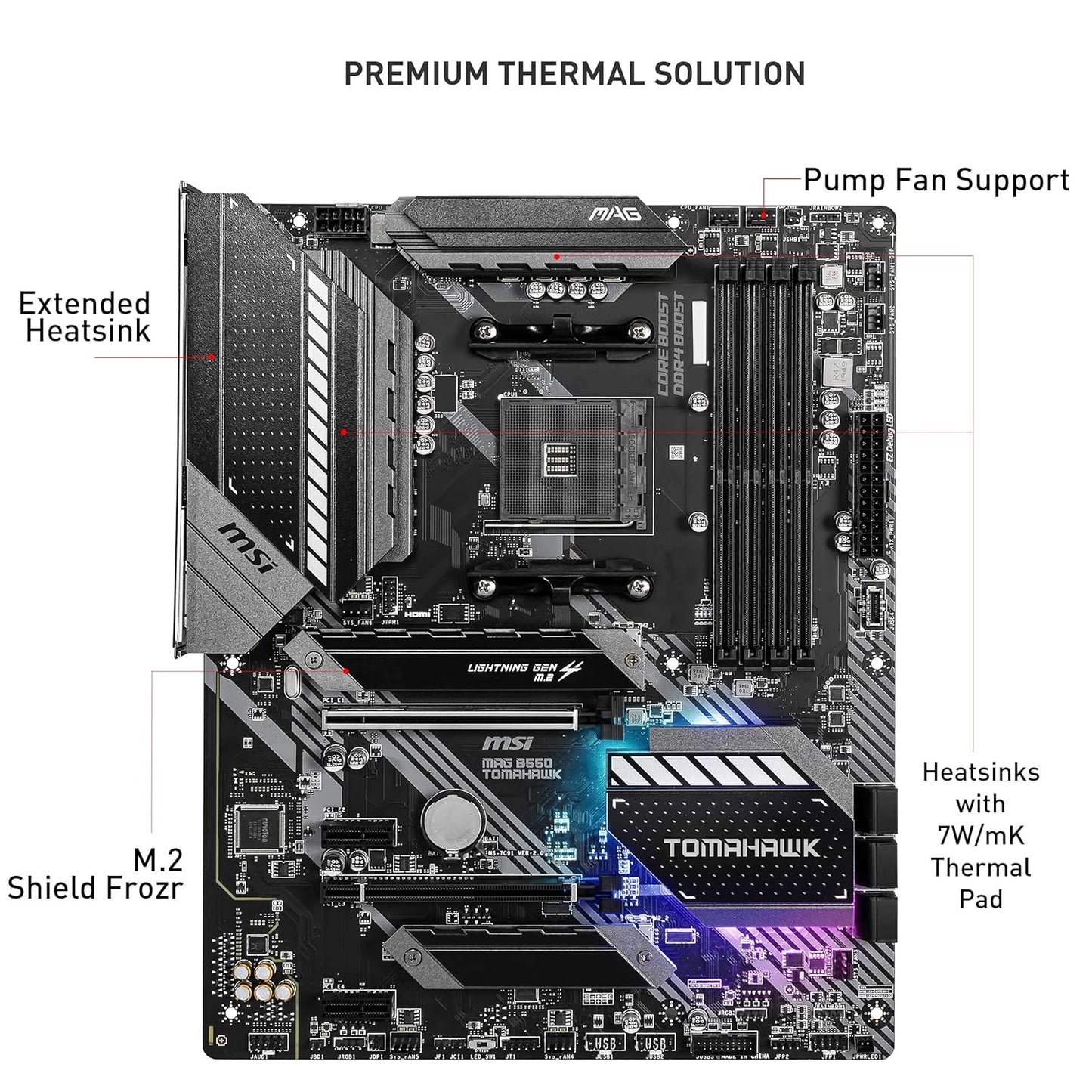 MSI MAG B550 TOMAHAWK AMD AM4 MOTHERBOARD