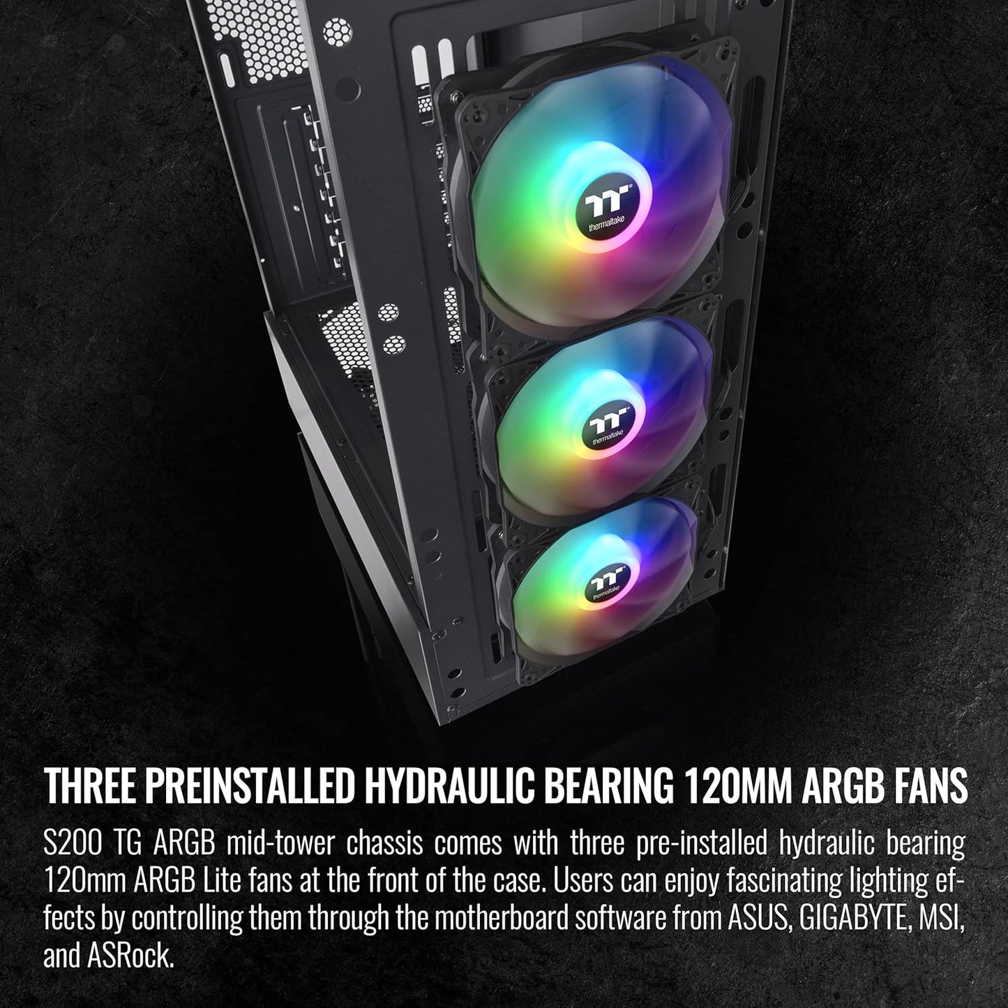 THERMALTAKE S200 TG ARGB MID TOWER CHASSIS CA-1X2-00M1WN-00